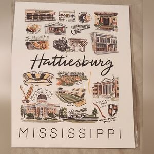 Hattiesburg Mississippi Art Print